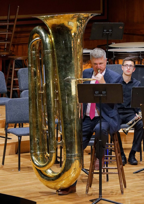 Mike Roylance performing on the Harvard Tuba
